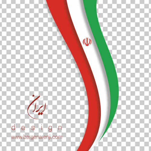 مجموعه وکتور پرچم ایران - برگ نارنجی